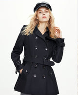 Chloe Double-Breasted Short Trench Coat