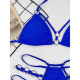 Lyla Metal Rings Strappy Cut Out 2-Pc Set Bikini