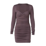 Jaime Side Shirred Bodycon Mini Dress