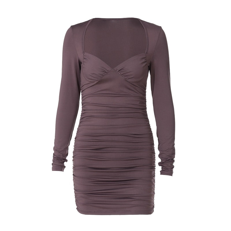 Jaime Side Shirred Bodycon Mini Dress