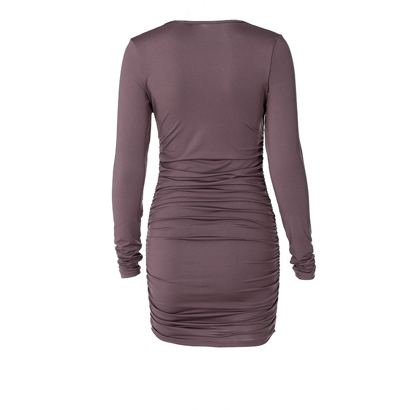 Jaime Side Shirred Bodycon Mini Dress