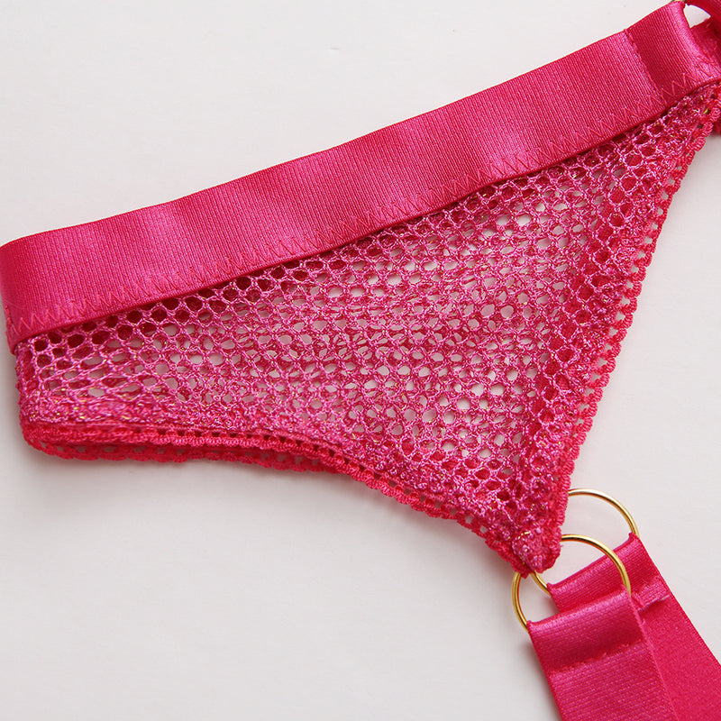 Nia 5-Pc Set Mesh Net Lingerie