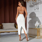 Sharon 2-Pc Midi Skirt & Halter Top Set