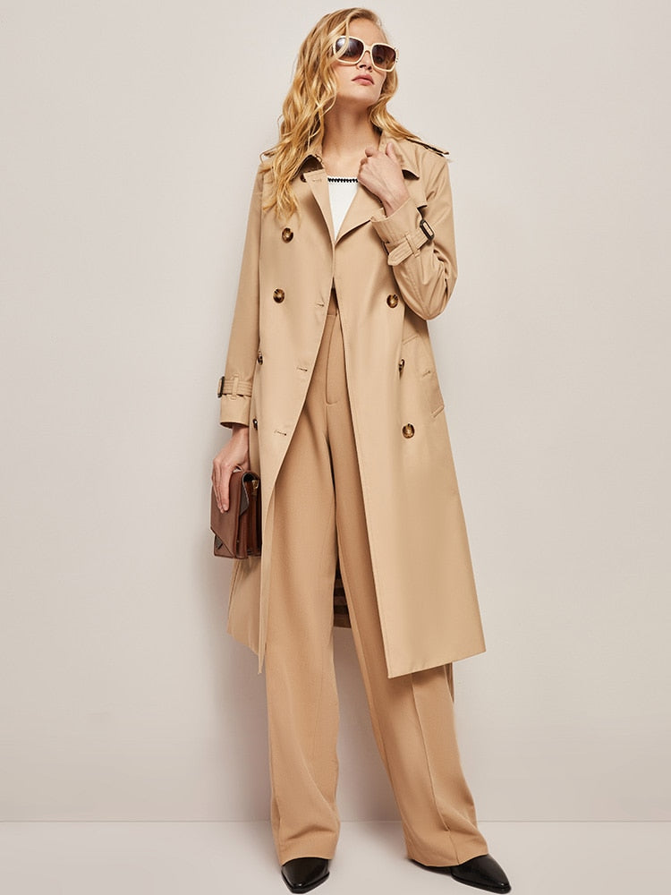 Cassie Double-Breasted Trench Coat