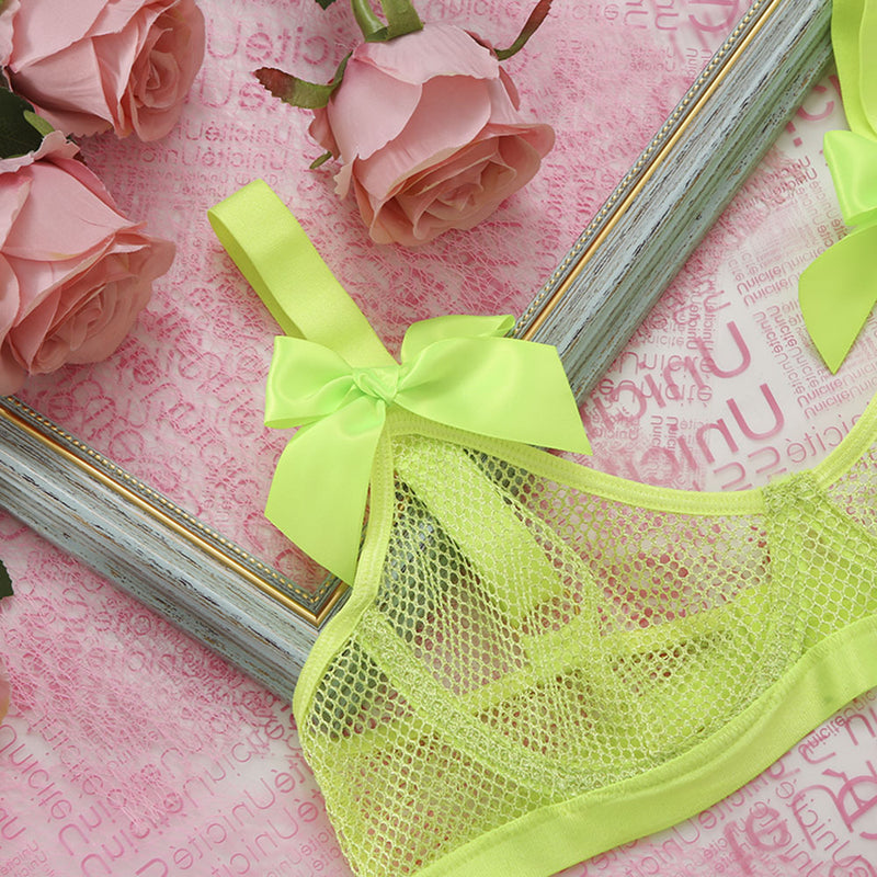 Nia 5-Pc Set Mesh Net Lingerie