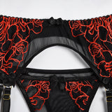 Georgia 6-Pc Embroidered Floral Lace Lingerie Set