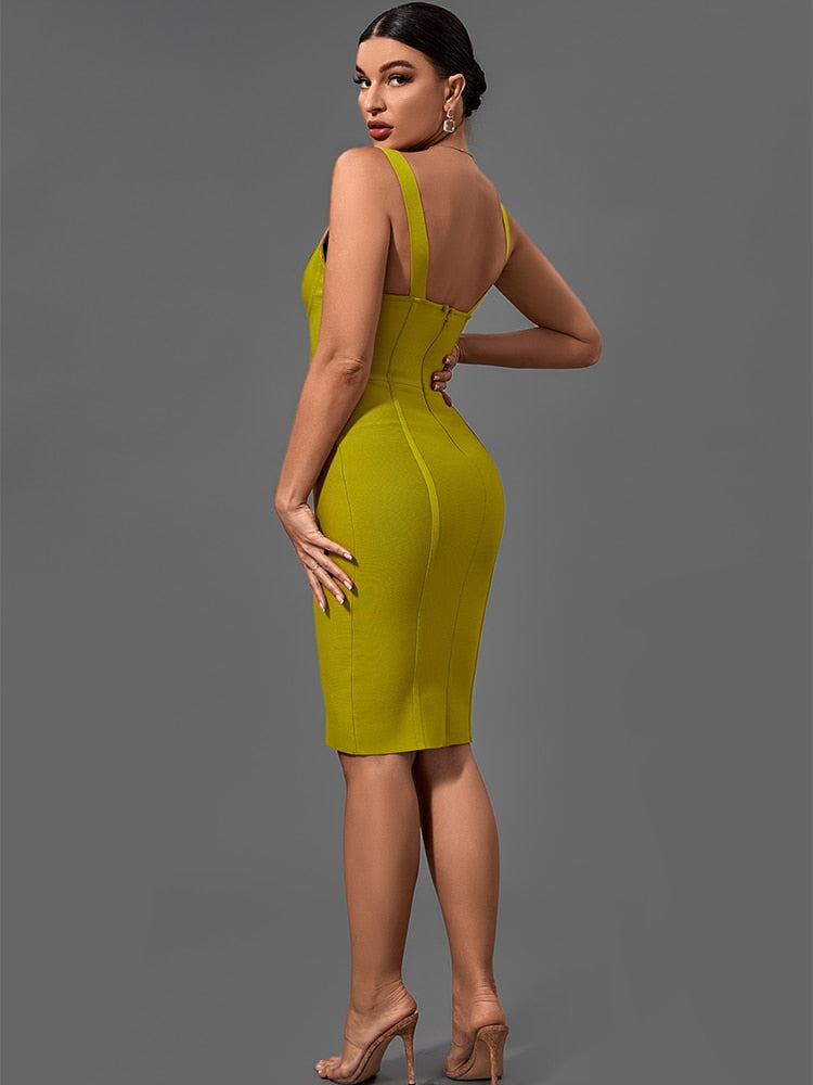Tatiana Contrast Bandage Dress