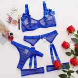 Nia 5-Pc Set Mesh Net Lingerie