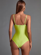 Yaritza 2-Pc Set Bodysuit and Dual-Tone Pants