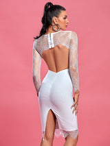 Aracely Backless Lace Bandage Dress