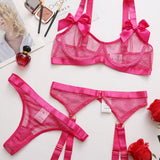 Nia 5-Pc Set Mesh Net Lingerie