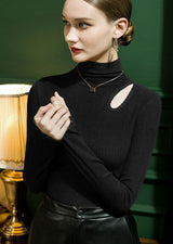 Ayana Hollow Out Long Sleeve Knit Top