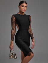 Aracely Backless Lace Bandage Dress
