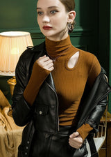 Ayana Hollow Out Long Sleeve Knit Top