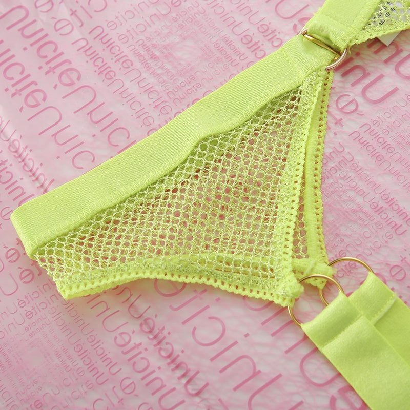 Nia 5-Pc Set Mesh Net Lingerie