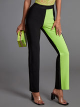 Yaritza 2-Pc Set Bodysuit and Dual-Tone Pants