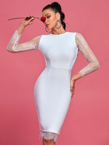 Aracely Backless Lace Bandage Dress
