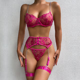 Olivia 5-Pc Set Embroidered Lace Lingerie