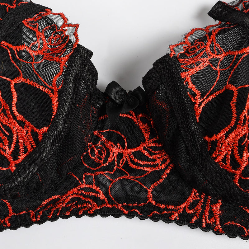Georgia 6-Pc Embroidered Floral Lace Lingerie Set
