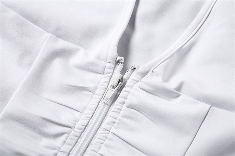 Riya Zip Up Cold Shoulder Crop Top