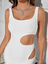 Dixie Hollow Out Thigh High Slit Midi Bandage Dress