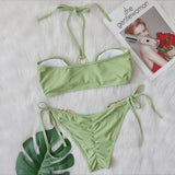 Areli Layered Ring Halter Bikini Set