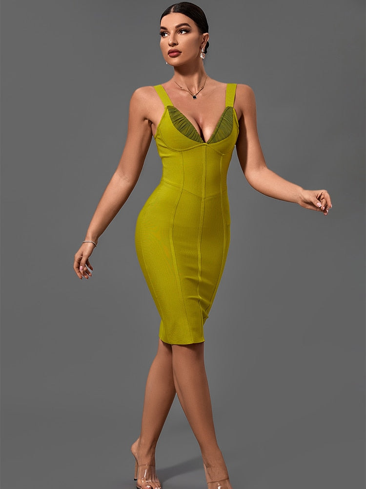 Tatiana Contrast Bandage Dress