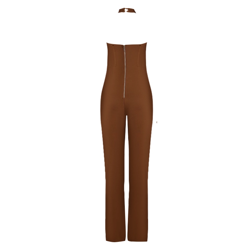 Sylvia Halter Bandage Jumpsuit