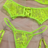 Olivia 5-Pc Set Embroidered Lace Lingerie