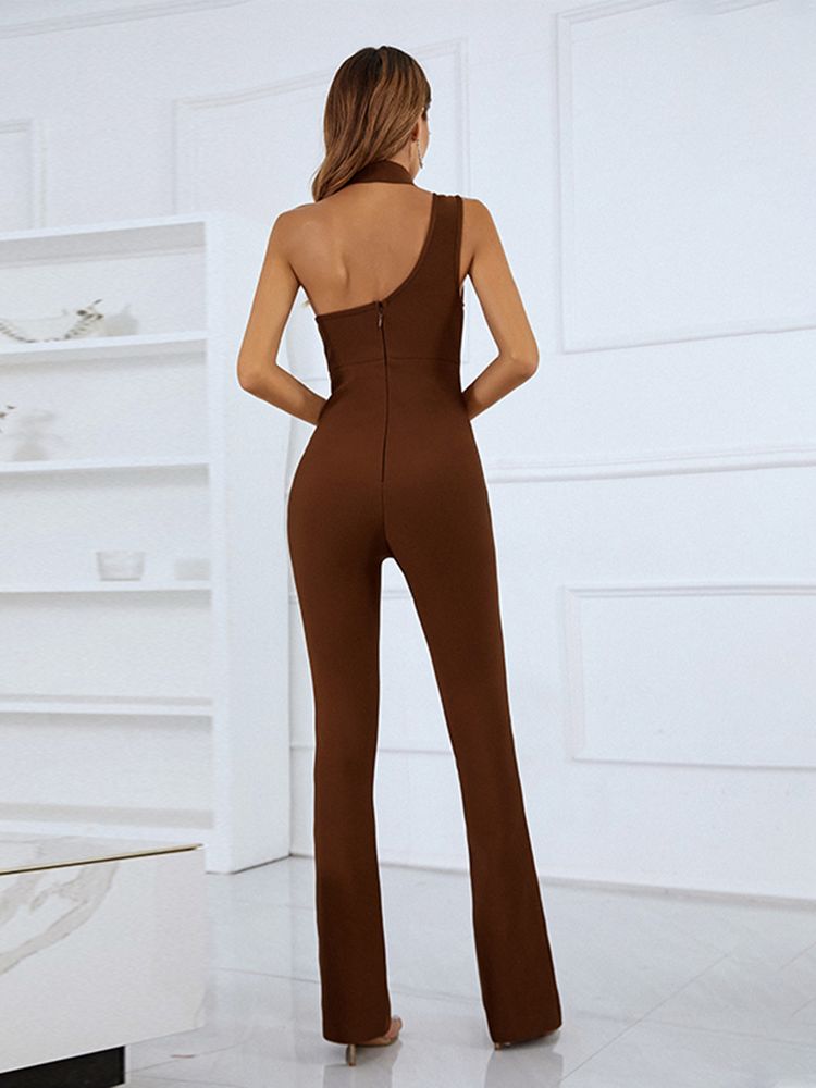 Camilla Cut-Out One Shoulder Bandage Jumpsuit