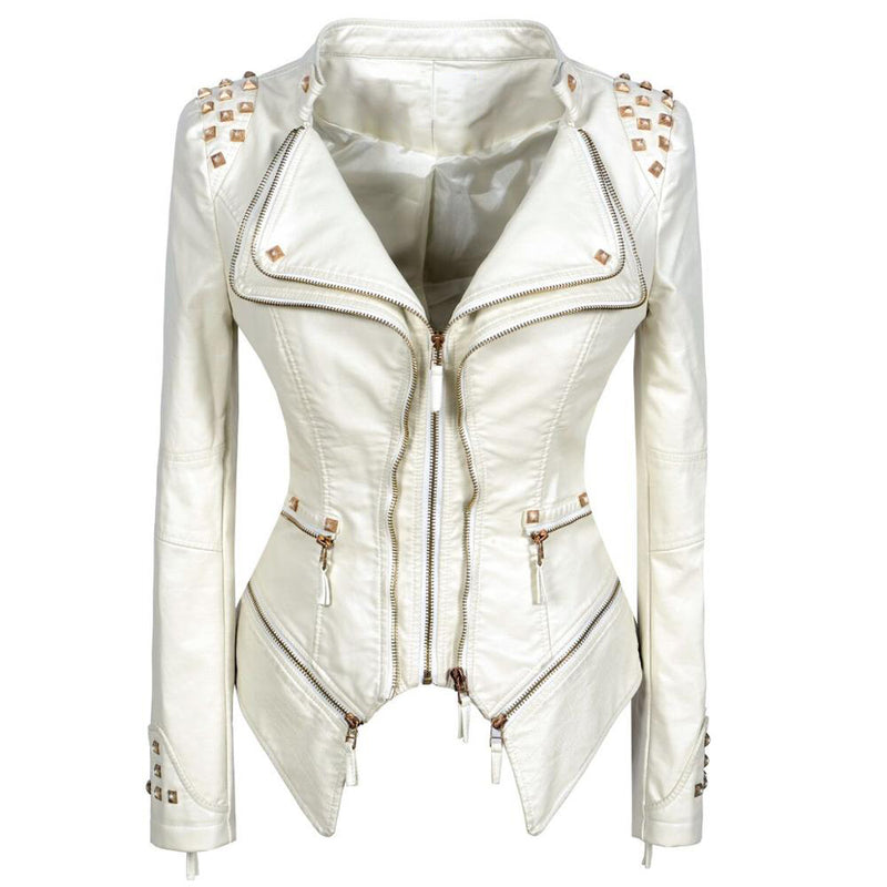 Xenia Studded Leather Jacket