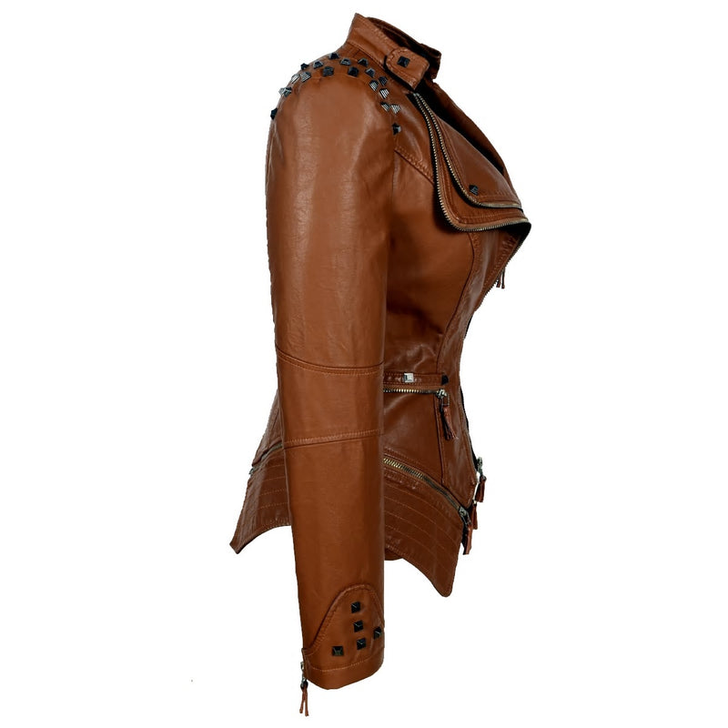 Xenia Studded Leather Jacket