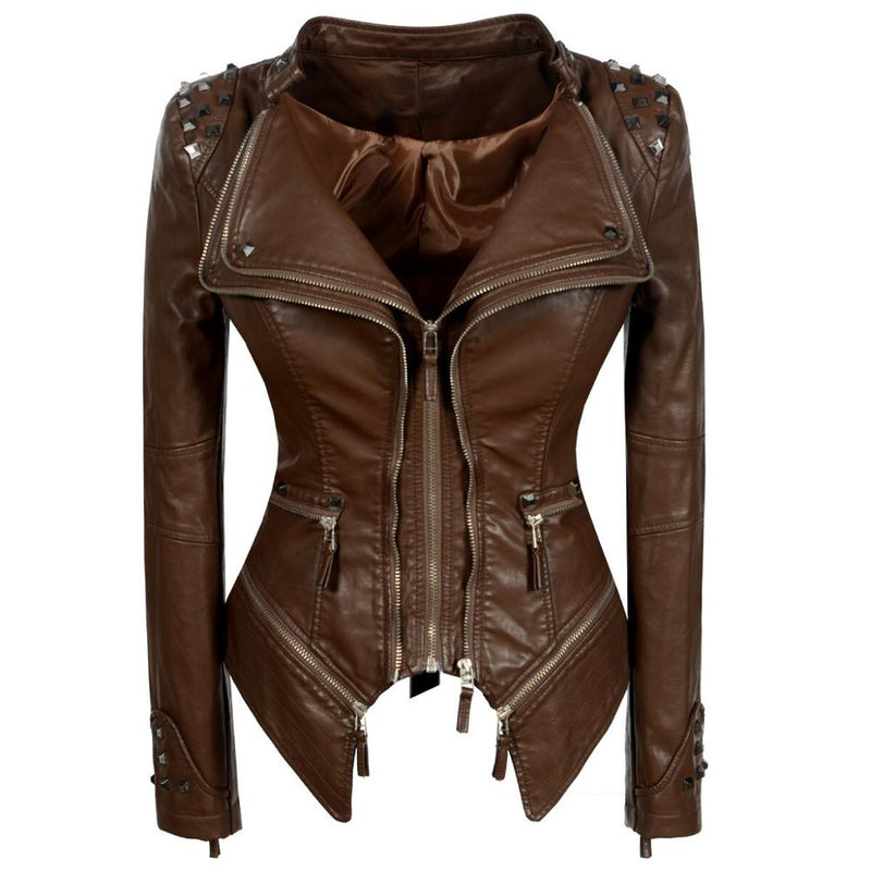 Xenia Studded Leather Jacket