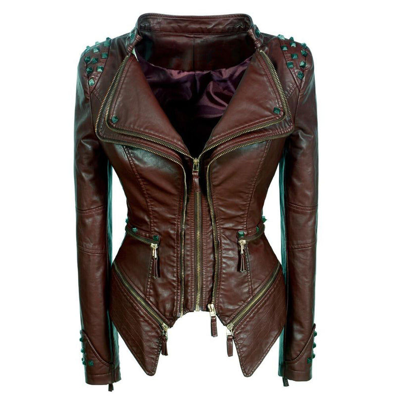 Xenia Studded Leather Jacket